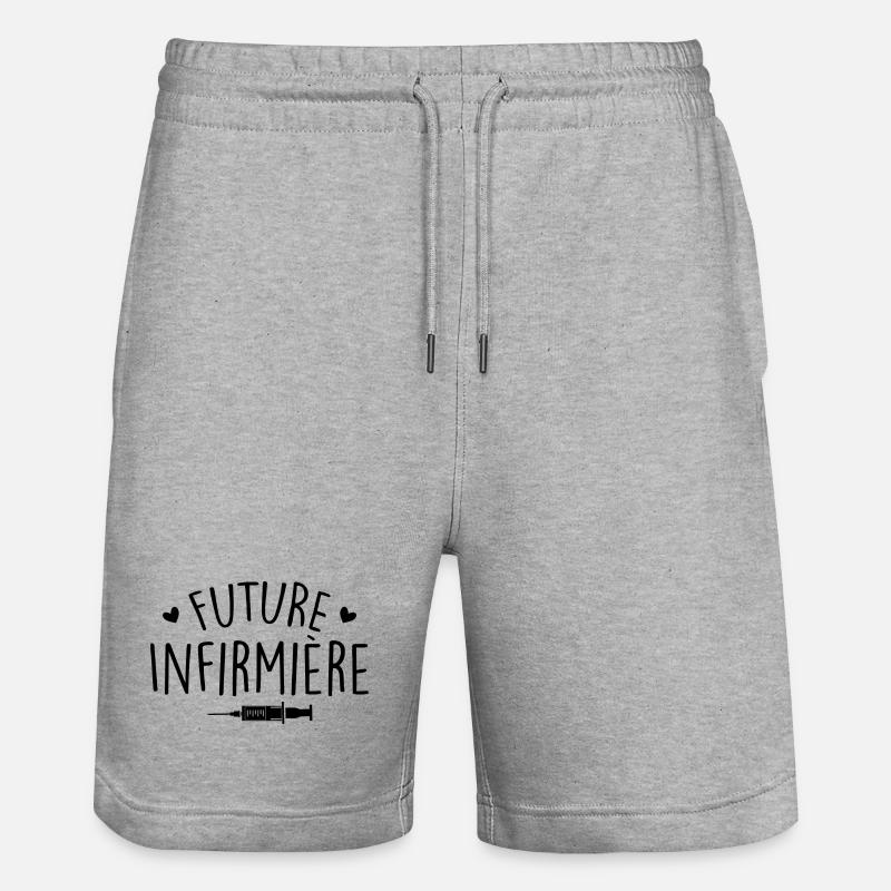 Future Infirmière - Short de jogging bio TRAINER Stanley/Stella unisexe - gris chiné