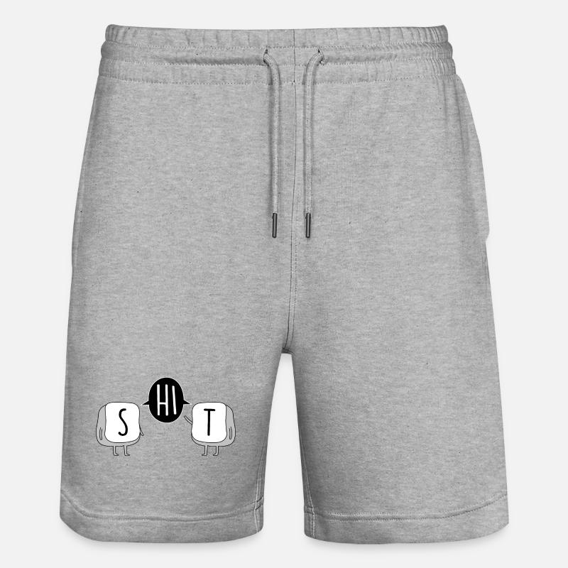 Computer und humor - Stanley/Stella Unisex Bio Joggingshorts Trainer  - Grau meliert