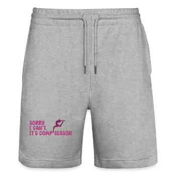 Sorry I Can't Comp Season Dancing - Stanley/Stella Trainer Unisex Organic Jogging Shorts - heather grey - Front - Nik (191cm) & Marisol (170cm)