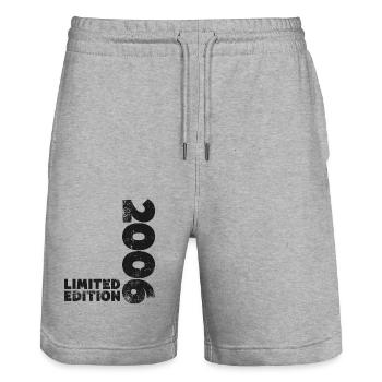 Vintage 2006 Jahrgang geboren Geburtstag Geschenk - Stanley/Stella Unisex Bio Joggingshorts Trainer  - Grau meliert - Vorne - Nik (191cm) & Marisol (170cm)