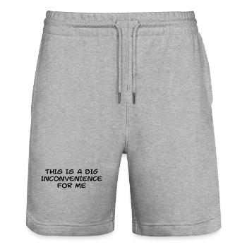 This Is A Big Inconvenience For Me Sarcastic Funny - Stanley/Stella Trainer Unisex Organic Jogging Shorts - heather grey - Front - Nik (191cm) & Marisol (170cm)