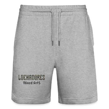 MMA Sport unisexe hiver été LuchadoresCamo2 - Short de jogging bio TRAINER Stanley/Stella unisexe - gris chiné - Devant - Nik (191cm) & Marisol (170cm)