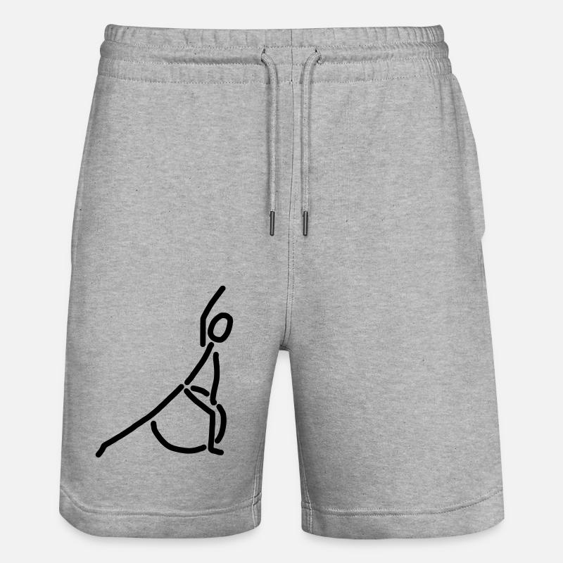iYpsilon Ball Sitz - Stanley/Stella Unisex Bio Joggingshorts Trainer  - Grau meliert