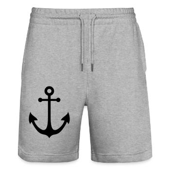 anker boot schiff schwimmen meer matrose kapitaen - Stanley/Stella Unisex Bio Joggingshorts Trainer  - Grau meliert - Vorne - Nik (191cm) & Marisol (170cm)