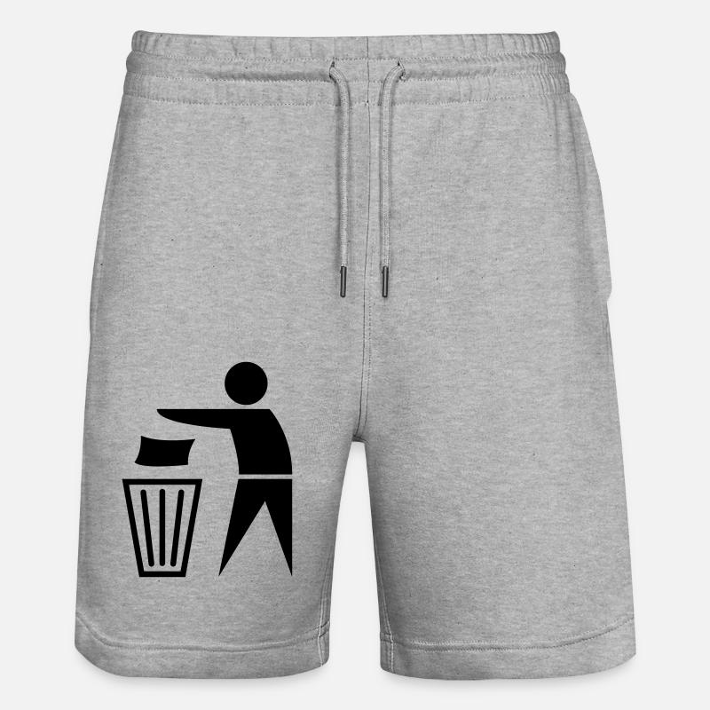 garbage_can - Short de jogging bio TRAINER Stanley/Stella unisexe - gris chiné