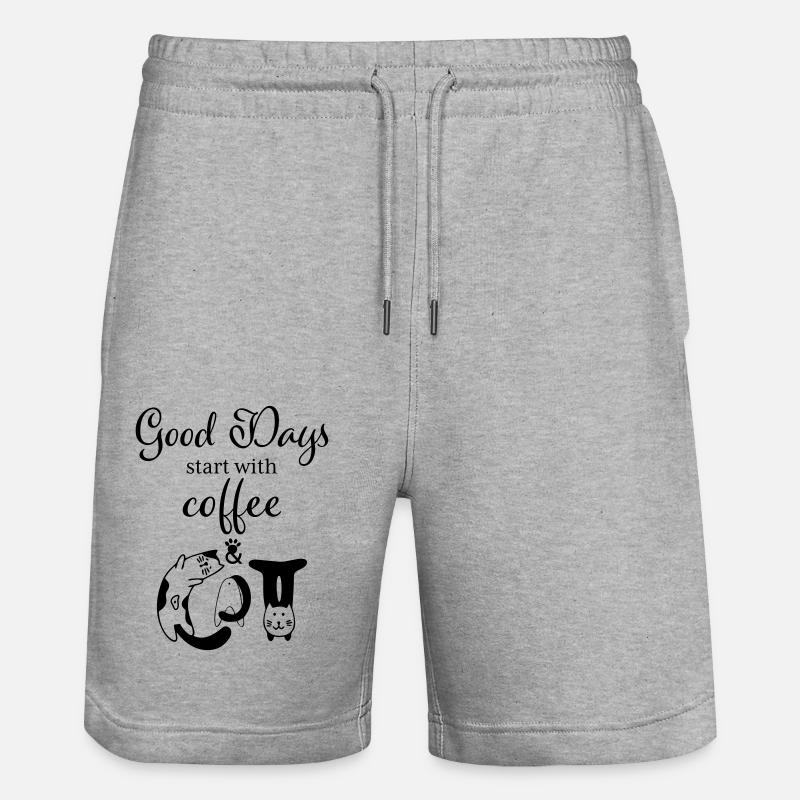 Amant de chat - Short de jogging bio TRAINER Stanley/Stella unisexe - gris chiné