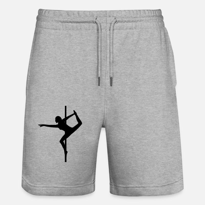 Pole dance pole - Pantalones cortos de deporte ecológicos unisex Trainer de Stanley/Stella - gris jaspeado