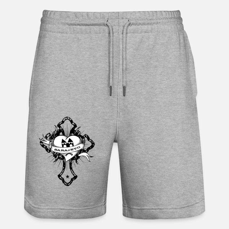 Sarajevo - Short de jogging bio TRAINER Stanley/Stella unisexe - gris chiné