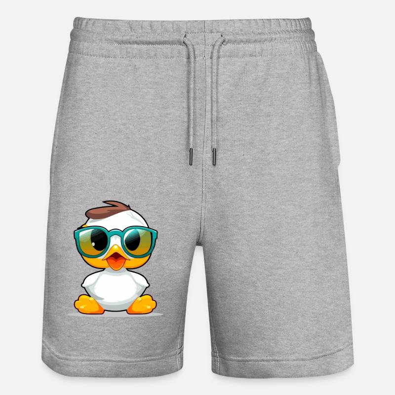 Popy le canard - Short de jogging bio TRAINER Stanley/Stella unisexe - gris chiné