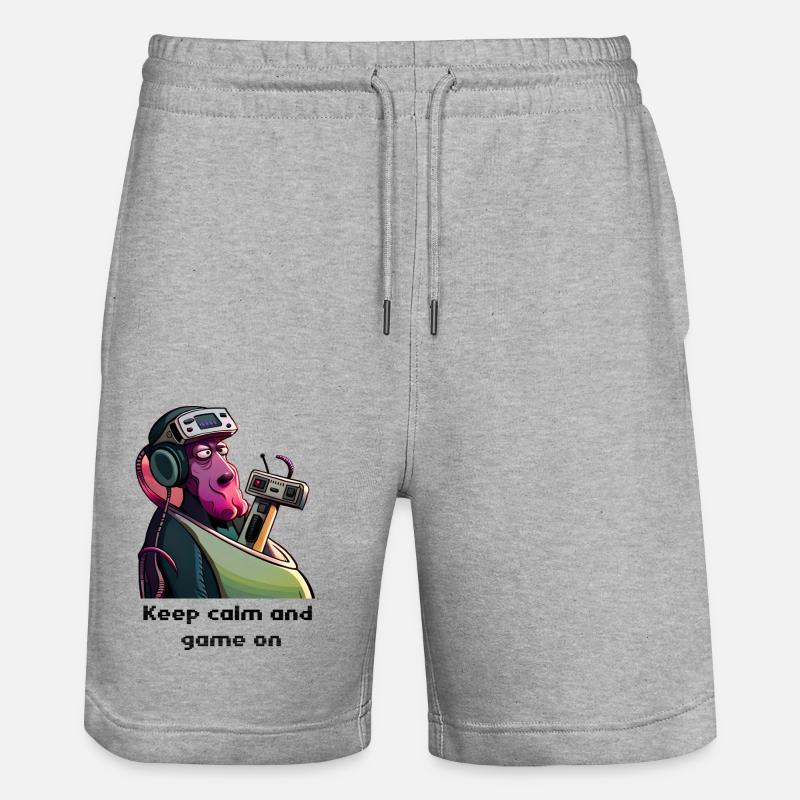 KeepCalm - Short de jogging bio TRAINER Stanley/Stella unisexe - gris chiné