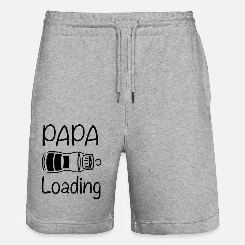 papa en train de charger - Short de jogging bio TRAINER Stanley/Stella unisexe - gris chiné