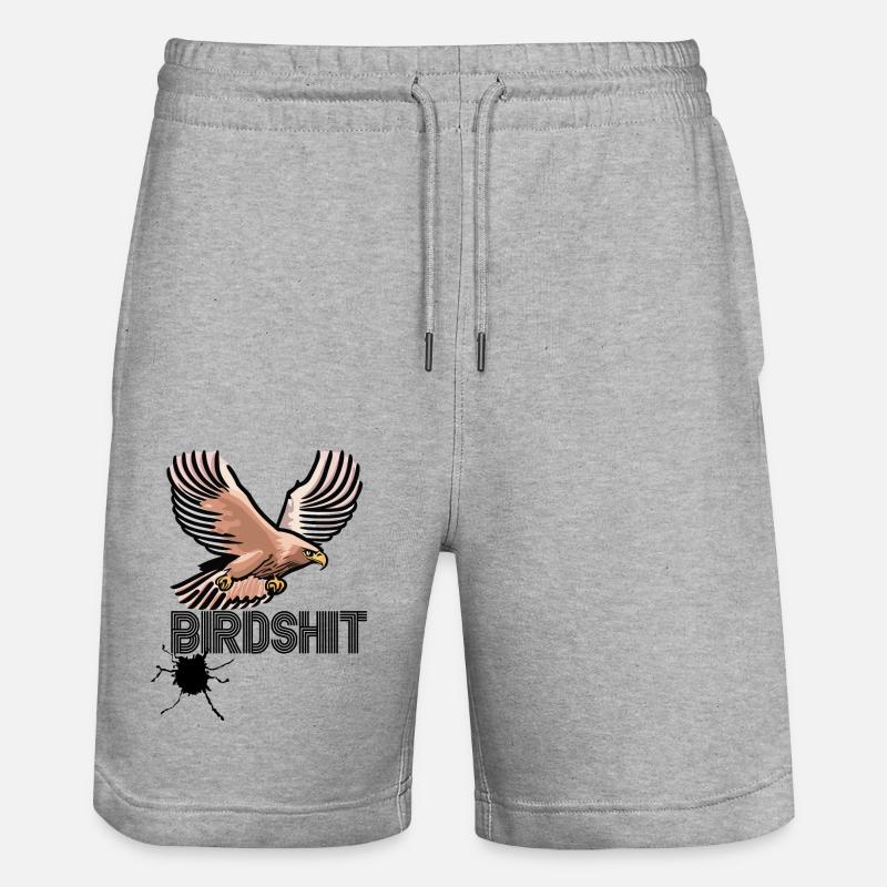 BIRDSHIT - AIGLE - Short de jogging bio TRAINER Stanley/Stella unisexe - gris chiné