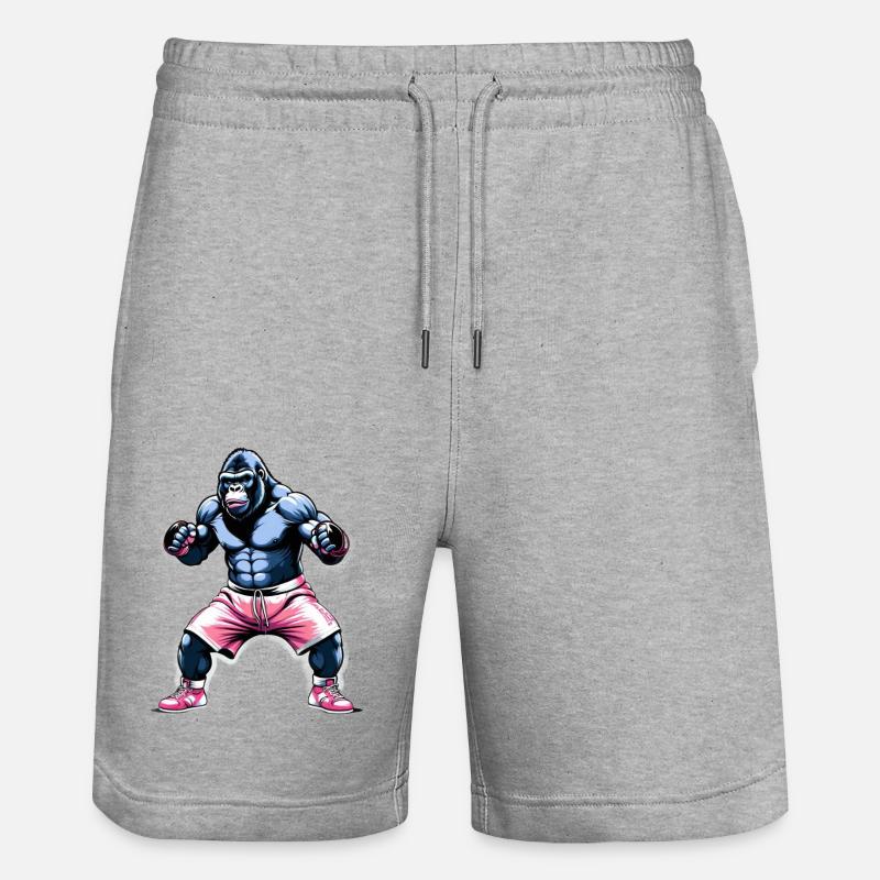 Boxe Boxeur Gorille - Short de jogging bio TRAINER Stanley/Stella unisexe - gris chiné
