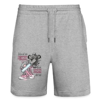 Frau - Prinzessen die den Drachen selber tötet - Stanley/Stella Unisex Bio Joggingshorts Trainer  - Grau meliert - Vorne - Nik (191cm) & Marisol (170cm)