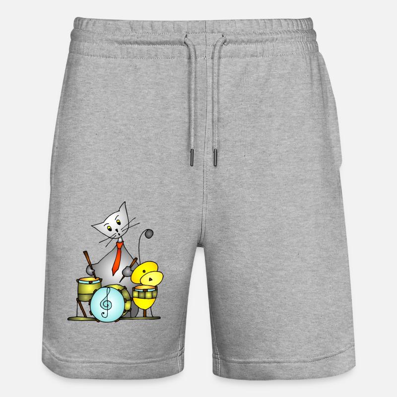 Chat - Short de jogging bio TRAINER Stanley/Stella unisexe - gris chiné
