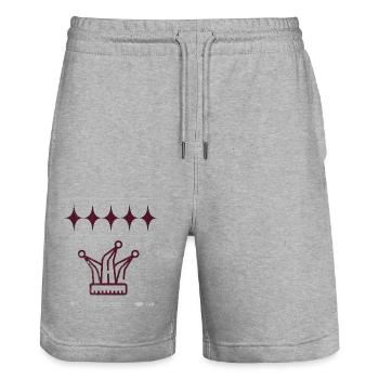 Jester Jukka Druck für Paintball-Teams, Stacheldraht - Stanley/Stella Unisex Bio Joggingshorts Trainer  - Grau meliert - Vorne - Nik (191cm) & Marisol (170cm)