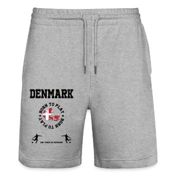Danemark - Short de jogging bio TRAINER Stanley/Stella unisexe - gris chiné - Devant - Nik (191cm) & Marisol (170cm)