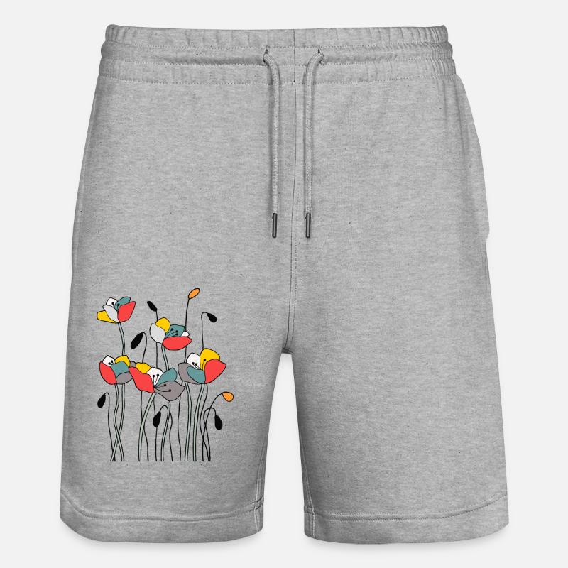 Fleur - Short de jogging bio TRAINER Stanley/Stella unisexe - gris chiné