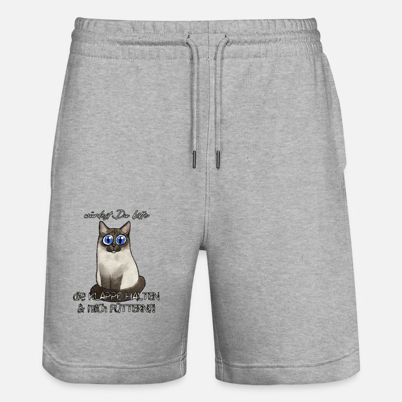 Chat affamé - Short de jogging bio TRAINER Stanley/Stella unisexe - gris chiné