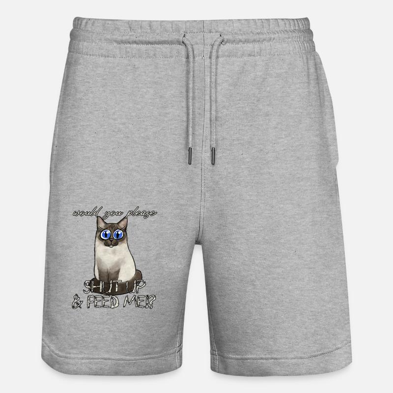 Chat affamé - Short de jogging bio TRAINER Stanley/Stella unisexe - gris chiné