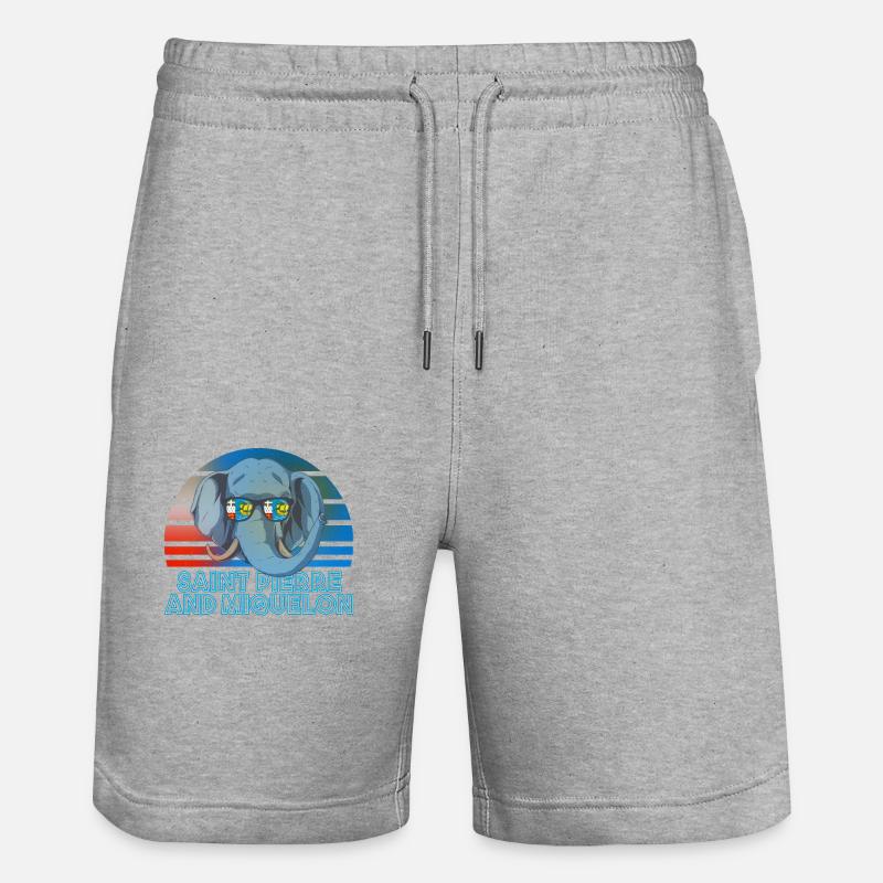 Saint Pierre et Miquelon - Short de jogging bio TRAINER Stanley/Stella unisexe - gris chiné
