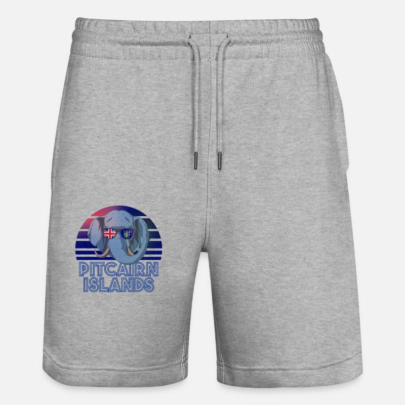 Pitcairn (Îles) - Short de jogging bio TRAINER Stanley/Stella unisexe - gris chiné