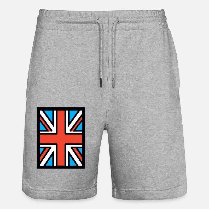L’Union Jack - Short de jogging bio TRAINER Stanley/Stella unisexe - gris chiné