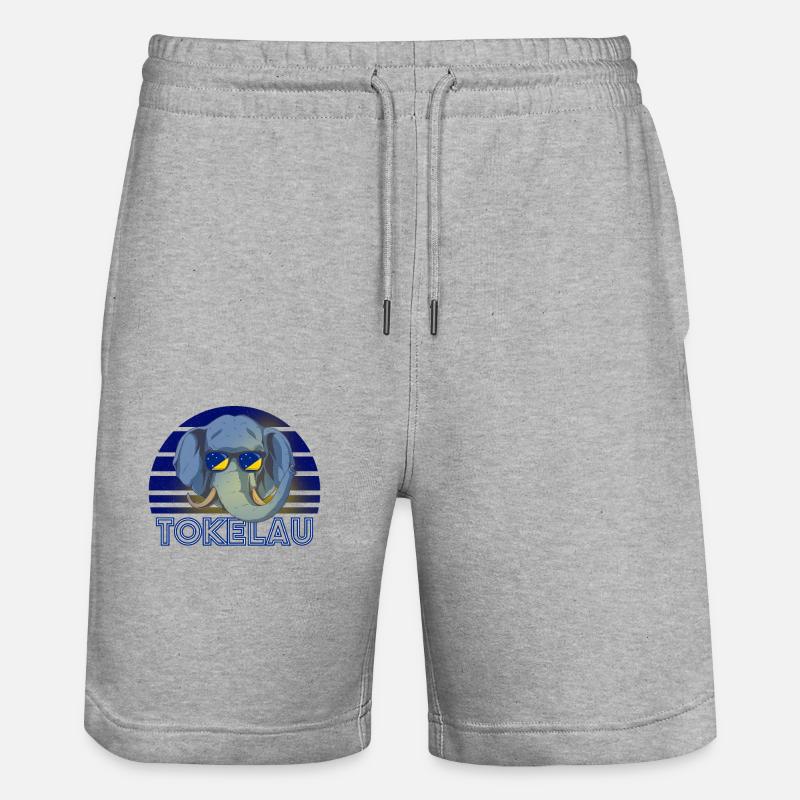 Tokelau - Short de jogging bio TRAINER Stanley/Stella unisexe - gris chiné