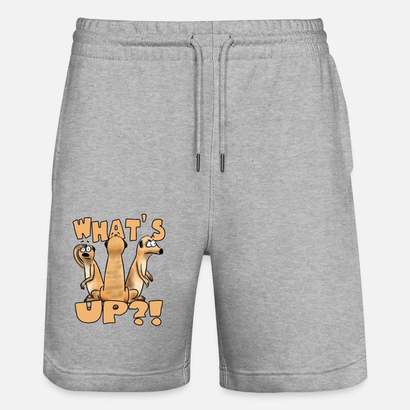 Qu’est-ce qu’il ya?! - Short de jogging bio TRAINER Stanley/Stella unisexe - gris chiné