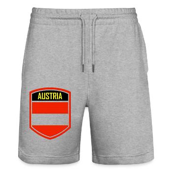 Autriche Europe Alpes Landmark Vienne - Short de jogging bio TRAINER Stanley/Stella unisexe - gris chiné - Devant - Nik (191cm) & Marisol (170cm)