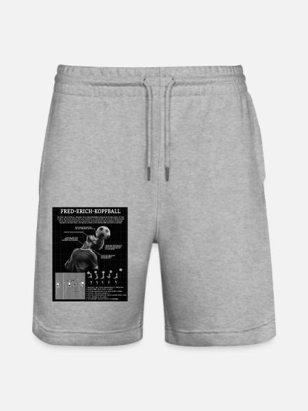 Fred-Erich-Kopfball - Stanley/Stella Unisex Bio Joggingshorts Trainer  - Grau meliert