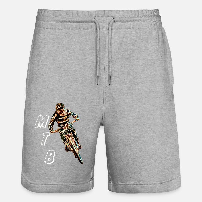 vtt mtb descente - Short de jogging bio TRAINER Stanley/Stella unisexe - gris chiné