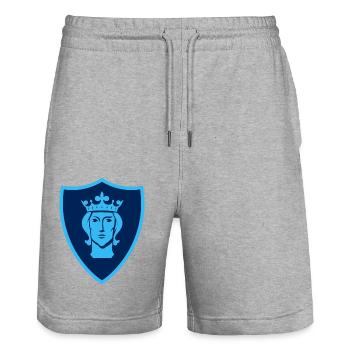 Stockholm Pride - Stanley/Stella Trainer Unisex Organic Jogging Shorts - heather grey - Front - Nik (191cm) & Marisol (170cm)