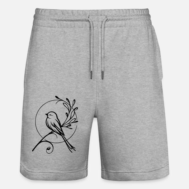 Oiseau - Short de jogging bio TRAINER Stanley/Stella unisexe - gris chiné