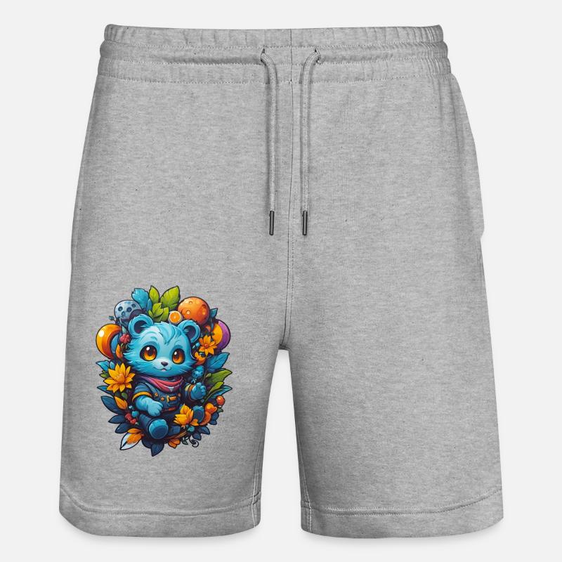 Ours d’été - Short de jogging bio TRAINER Stanley/Stella unisexe - gris chiné