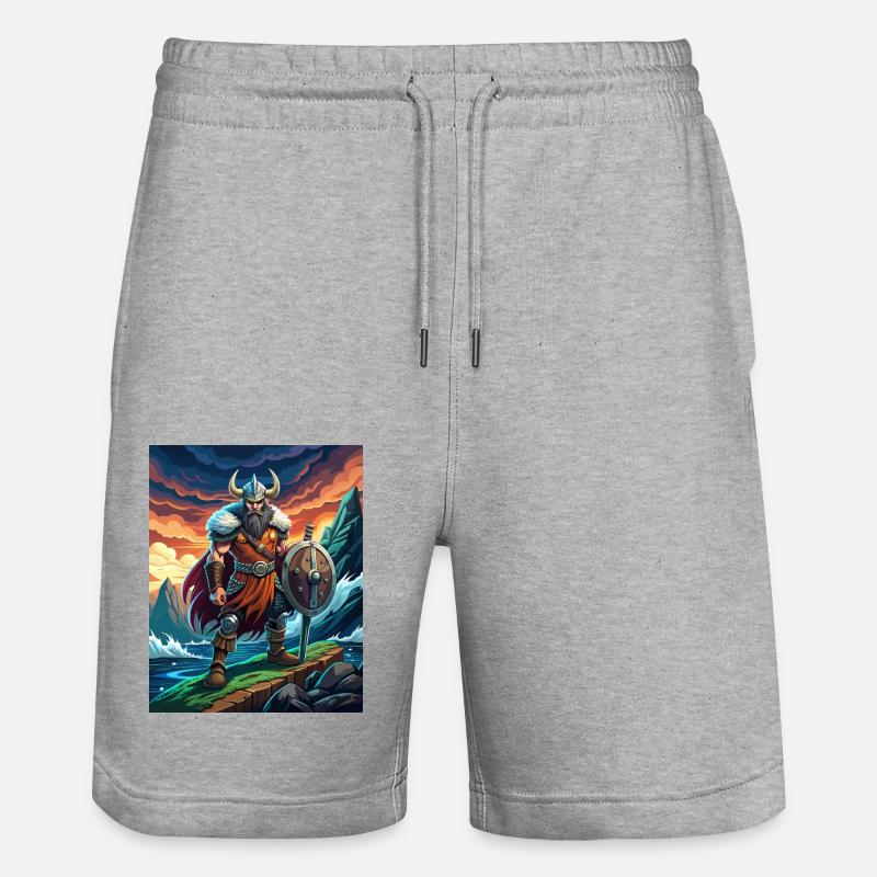 Guerriers vikings - Short de jogging bio TRAINER Stanley/Stella unisexe - gris chiné