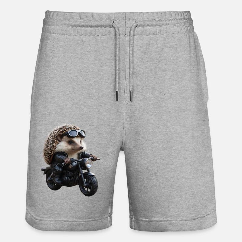 Herisson motard - Short de jogging bio TRAINER Stanley/Stella unisexe - gris chiné