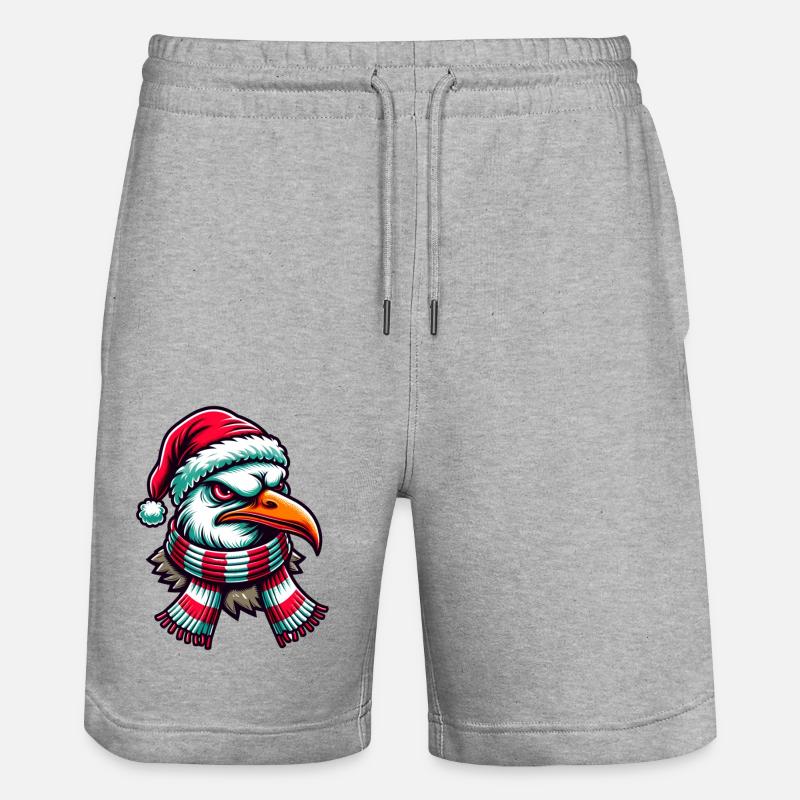 Moin Seagull Noël - Short de jogging bio TRAINER Stanley/Stella unisexe - gris chiné