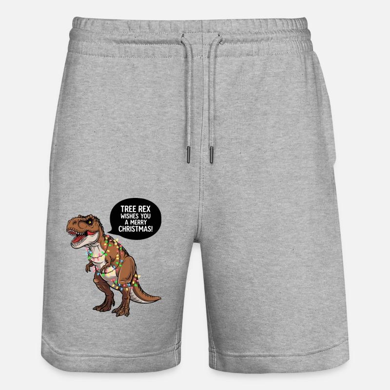 Baum Rex - Stanley/Stella Unisex Bio Joggingshorts Trainer  - Grau meliert