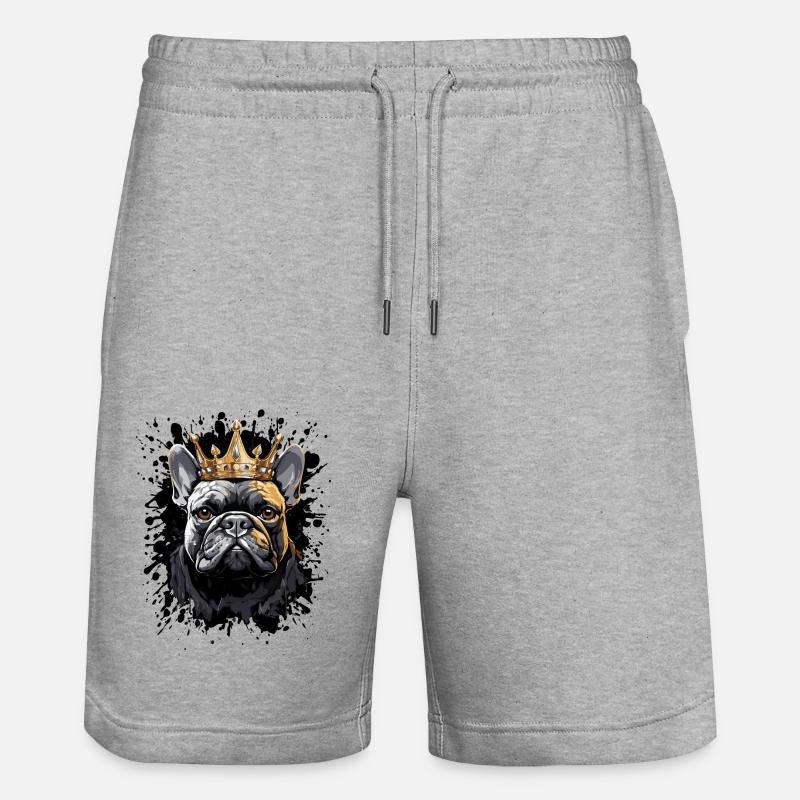 Chien Chien Animal - Short de jogging bio TRAINER Stanley/Stella unisexe - gris chiné