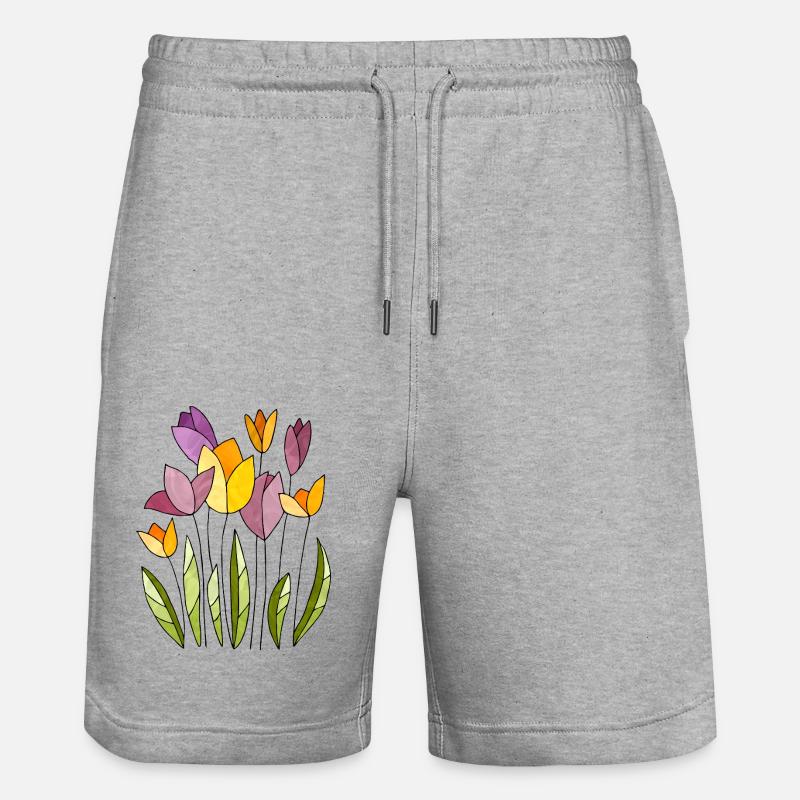 Fiori - Pantaloncini da jogger ecologici unisex Trainer di Stanley/Stella - grigio melange