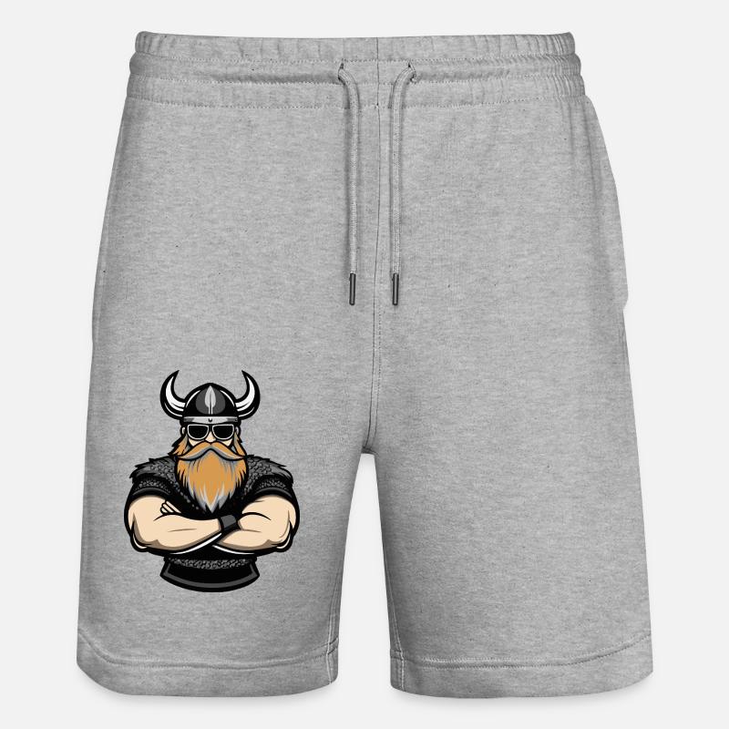 Bande dessinée viking - Short de jogging bio TRAINER Stanley/Stella unisexe - gris chiné