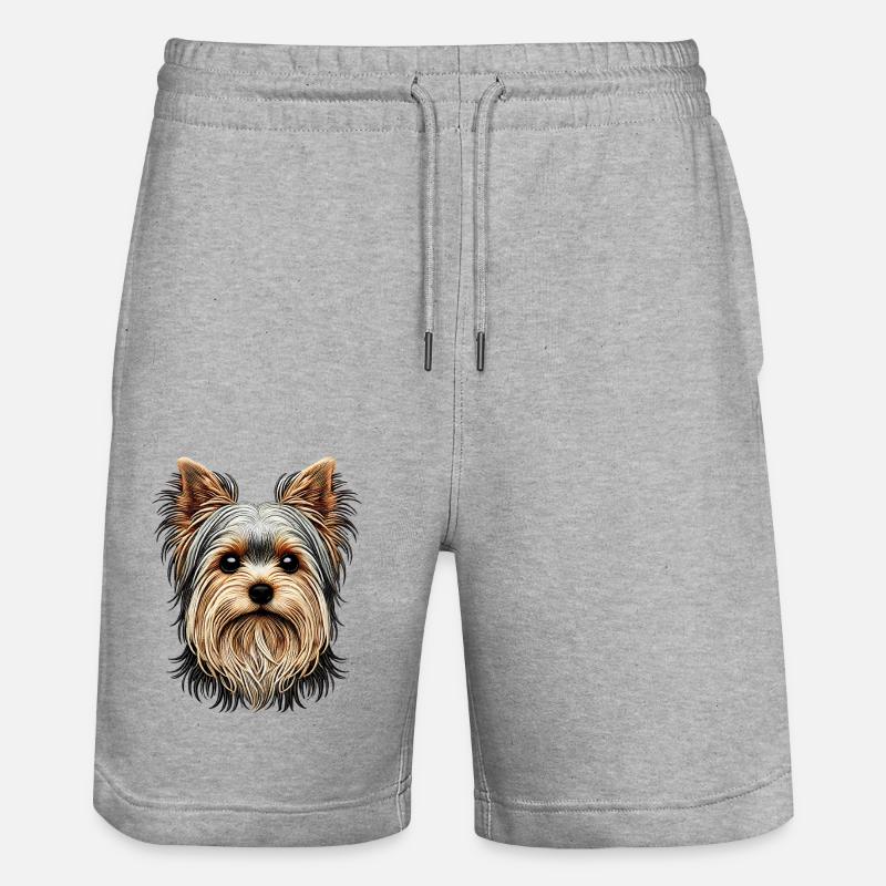 Yorkshire Terrier - Short de jogging bio TRAINER Stanley/Stella unisexe - gris chiné