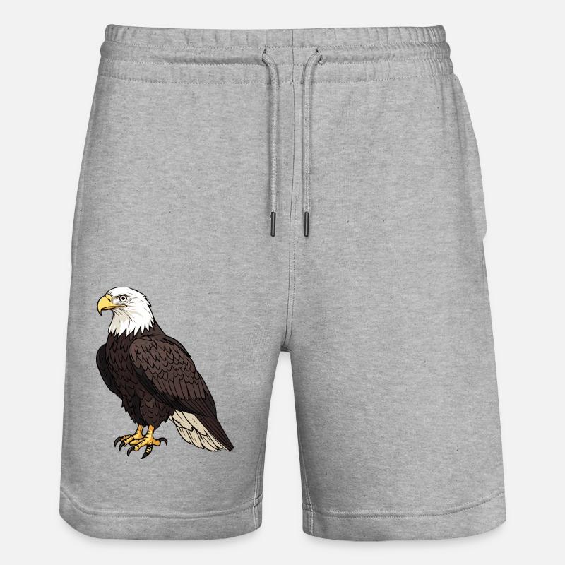 Aigle - Short de jogging bio TRAINER Stanley/Stella unisexe - gris chiné