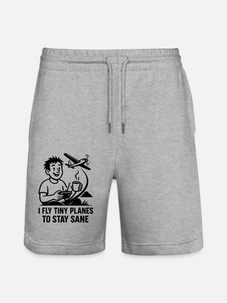 0006 stay sane - Stanley/Stella Trainer Unisex Organic Jogging Shorts - heather grey