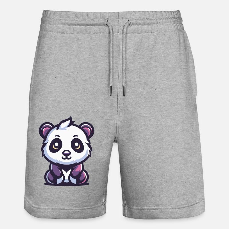 Panda doux - Short de jogging bio TRAINER Stanley/Stella unisexe - gris chiné