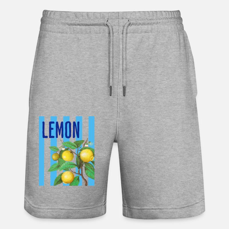 Citron - Zitrone - Short de jogging bio TRAINER Stanley/Stella unisexe - gris chiné