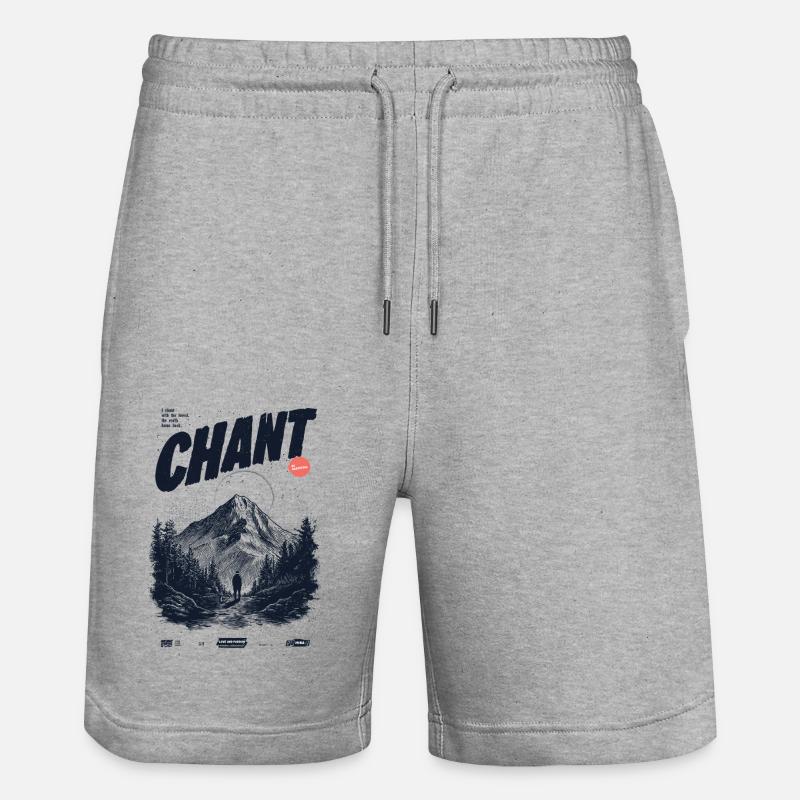 Nature Chant - Stanley/Stella Unisex Bio Joggingshorts Trainer  - Grau meliert