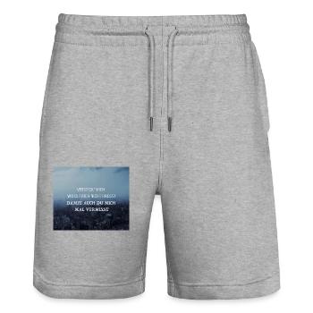 Ich will nur - Philipp Poisel - Stanley/Stella Unisex Bio Joggingshorts Trainer  - Grau meliert - Vorne - Nik (191cm) & Marisol (170cm)