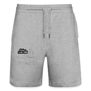 Relax bathtub - Stanley/Stella Trainer Unisex Organic Jogging Shorts - heather grey - Front - Nik (191cm) & Marisol (170cm)
